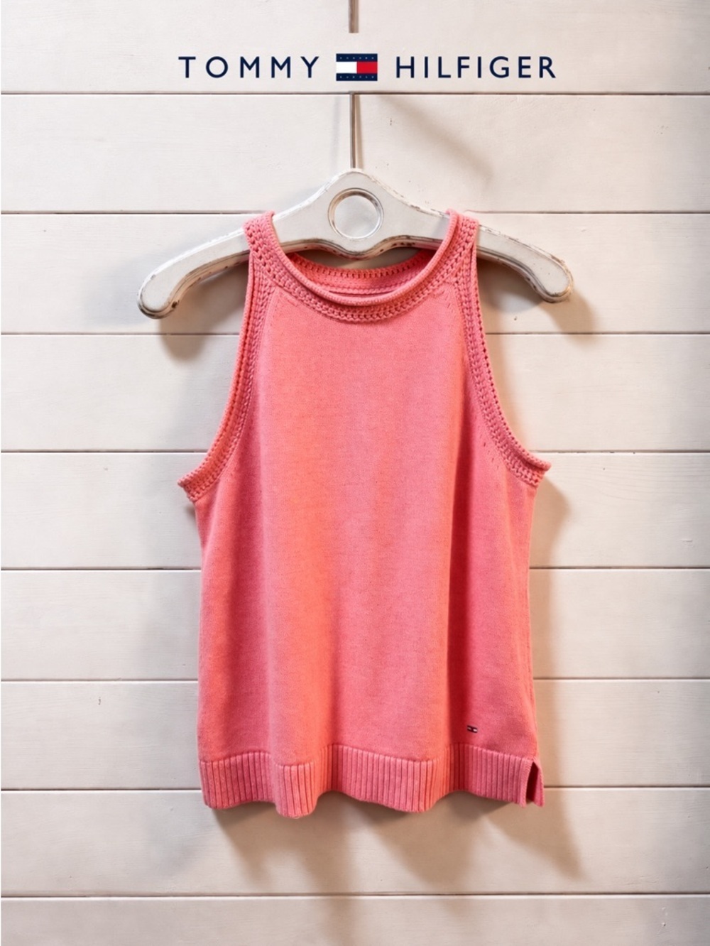 TOMMY HILFIGER Pink Knit Sleeveless Top XL